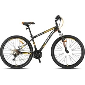 Resim Geroni Magnum - 24" Mtb - 14' - 21 Vites - V.b - Mat Siyah - Gri/neon Turuncu 