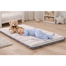 Resim 5Cm Nano Süngerli Bebek Çocuk Beşik Yatağı 70x130 Park Yatak Oyun Parkı Yatağı 