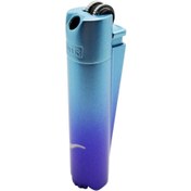 Resim Clipper Yandan Yanan Mat Mavi Metal Pipo Çakmağı Çakmak py88mv 