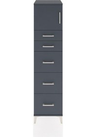 Resim Hyperion Dolap Tek Raflı 5 Çekmeceli Tek Kapaklı 44x44x182 An... Antrasit 