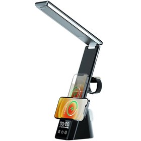 Resim Genel Markalar Usb şarj led masa masa lambası kablosuz telefon şarj cihazı okuma gece lambası kablosuz şarj masa 