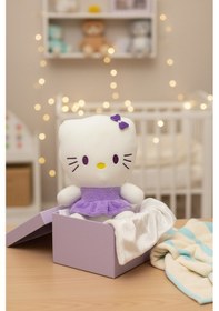 Resim Hello Kitty Mor Peluş Oyuncak & Uyku Arkadaşı 21cm Beyaz 
