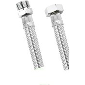 Resim AKDEMİR OFİS Paslanmaz Çelik Kalın Flex Hortum Termosifon Bağlantı Hortumu 1/2 (Erkek) × 1/2 (Dişi) 30 CM 