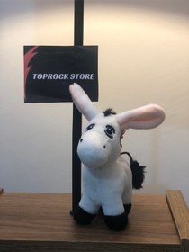 Resim Sevimli Eşek Peluş Oyuncak Hediyelik Oyuncak Anahtarlık Uyku Arkadaşı 12 Cm Ekru 