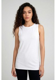 Resim Tommy Life Beyaz Slim Fit Basic O Yaka Sıfır Kol Kadın Atlet - 97313 