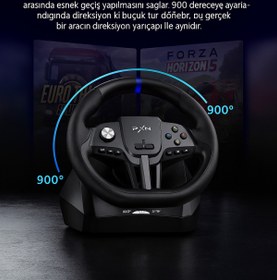 Resim cosmostech 7115 V9 Gen 2 Direksiyon Seti – Hall Effect Pedal, Vites, 270°/900° /Xbox X|S/One/PS4 Racing Wheel 