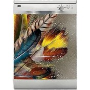 Resim Makinesi Sticker Kaplama Beyaz Eşya Kaplama Modern Tüy 