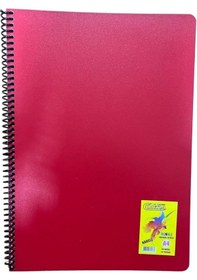 Resim Contra Renkli Yapraklı 80 Yp Kareli Defter-kırmızı 