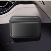 Resim Chuangyinshop Siyah Suni Deri Katlanır Otomobil Çöp Kutusu Ve Saklama Konteyneri 