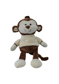 Resim Sevimli Maymun Peluş Uyku Arkadaşı 40 Cm Beyaz 