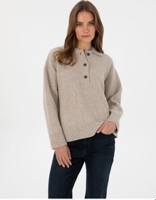 Resim Pierre Cardin Kadın Bej Kazak /triko 50310992-vr011 Bej 