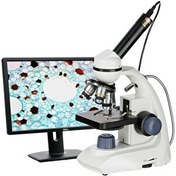 Resim Amscope M170C-E 40X-1000X Çift LED Taşınabilir Bileşik Mikroskop 