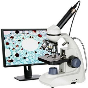 Resim Amscope M170C-E 40X-1000X Çift LED Taşınabilir Bileşik Mikroskop 
