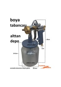Resim Boya Tabancası Alttan Depolu Metal Prinç Uçlu Oto Boya Tabancası 