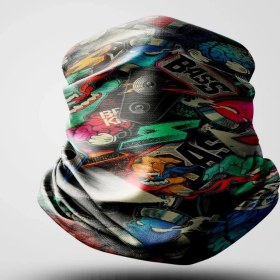 Resim Bass Motorcu Bandana Maske Outdoor Boyunluk Unisex 