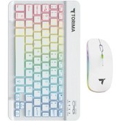 Resim Torima TMK-09 Şarj Edilebilir RGB Işıklı Kablosuz Klavye Mouse Seti 