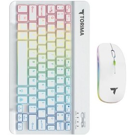 Resim Torima TMK-09 Şarj Edilebilir RGB Işıklı Kablosuz Klavye Mouse Seti 