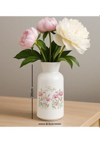 Resim Bk Gift Kişiye Özel Çiçek Tasarımlı Seramik Vazo-11, Ev Hediyesi, Ofis Hediyesi Kobitmeyencom35062 Bk Gift 