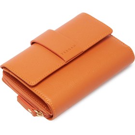 Resim Turuncu Deri Kadın Cüzdan - S1CB00005813-H67 