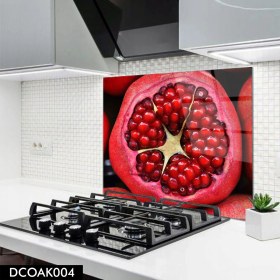 Resim Olinpa Cam Ocak Arkası Koruyucu | Nar Desenli 