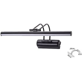 Resim 6w Siyah Flüt Aplik 6500k Beyaz Işık Siyah 