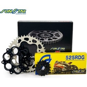 Resim Zincir Dişli Seti Ducatı Evo 848cc Zincir: Sunstar 525rdg Çelik-98 Ön-arka Dişli: Sunstar 15t-39t 2011-2013 