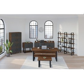 Resim Robinhome Robin Home Grand Ofis Büro Masa Takımı Ofis Masası Kitaplık Keson (537131311) 