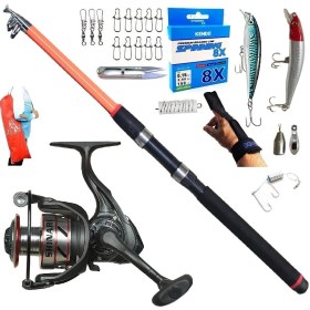 Resim Oslo Shinari 4000 210CM 50-150GR Piranha Dolphin Rapala Maket Balık Spin Olta Takımı Seti 