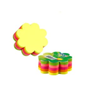 Resim Hopax Stickn Yapışkanlı Not Kağıdı Papatya Şekilli 250 Yaprak 67x67 Mm Neon 5 Renk 