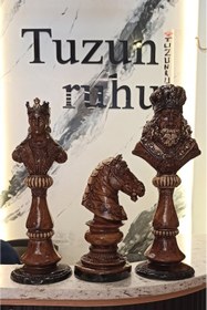 Resim Tuzun Ruhu SATRANÇ TAŞLARI 3 LÜ SET DEKORATİF OBLE 