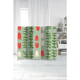 Resim Artavessa Dekoratif 5 Kanatlı Dijital Baskılı Kanvas Paravan - Seperatör - 200X180 cm - Model 10 