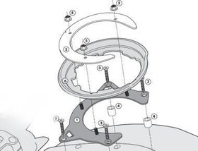 Resim GIVI BF09 DEPOÜSTÜ ÇANTA APARATI (DUCATI) 