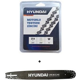 Resim Hyundai Motorlu Testere Zinciri Seti + Kılavuz 325/36 