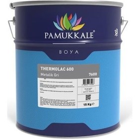 Resim Pamukkale 600 Derece Isıya Dayanıklı Boya 2.5 Kg Metalik Gri 