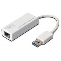Resim DN-3023 Digitus USB 3.0 Gigabit Ethernet Adaptörü, 1 x 10/100/1000 RJ45 Dişi Yuva, USB-A Erkek Konnektör 