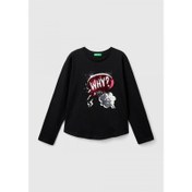 Resim Benetton Kız Çocuk Uzun Kollu T-shirt 3I1XC10KC-24K (3I1XC10KC-24K) 