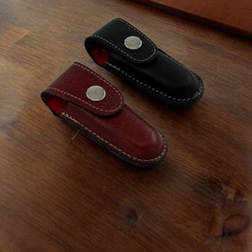 Resim Deri Çakı Kılıfı - Red 