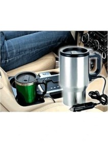 Resim Araç Içi Su Isıtıcı Termos Kupa Bardak 