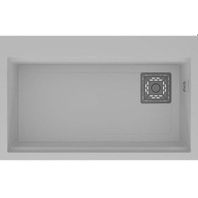 Resim Real Stone Likya 75.5x47 CM Beyaz Granit Mutfak Eviye Beyaz 