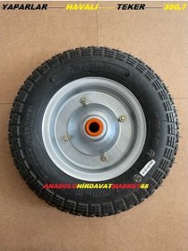 Resim Yaparlar Havalı Teker El Arabası Tekeri 1 Kalite Metal Jant 350x7 