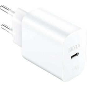 Resim 1hora GAR152 PD20W Şarj Aleti - Type-C Adaptör - Hızlı Şarj Cihazı - Kompakt Tasarım - Telefon ve Tablet Uyumlu - Beyaz 