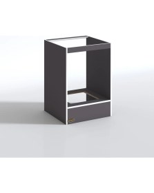 Resim Kenzlife ankastre modülü kabini helyum gri fırın ocak dolabı 