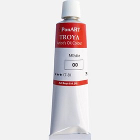 Resim PonArt Troya Yağlı Boya Tüp 00 Titan + Zink White 170ml 