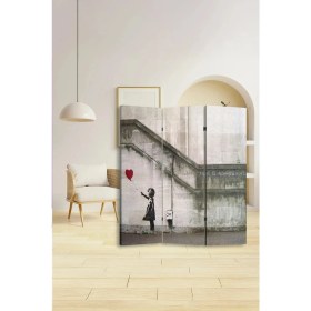 Resim Artavessa Dekoratif 3 Kanatlı Dijital Baskılı Kanvas Paravan - Seperatör - 120X180 cm - Model 1 