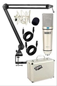 Resim Midex CX1-Q Pro Set Üst Seviye Condenser Stüdyo Ses Kayıt Mikrofonu Standı Seti 