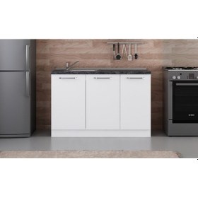 Resim Minar 130 Cm Mutfak Dolabı Beyaz 130-B1-Alt Modül Beyaz 