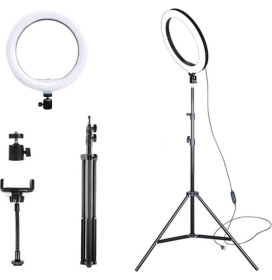 Resim Asfal 210 cm Tripod -Led Halka Işık Youtuber Tiktok Makyaj Stüdyo Işığı Ring Light 