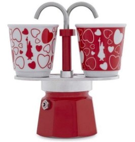 Resim Bialetti Mini Express Moka Pot 2 Cup + 2 Bardak Kalpli 