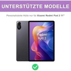 Resim m.tk moveteck Xiaomi Redmi Pad 2 ile Uyumlu Tablet Klavyeli Kılıf, Kablosuz Bluetooth, Kalem Bölmeli, Koyu Yeşil 