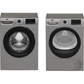 Resim Beko Cmxd 9120 S Gri Çamaşır Makinesi + Kmx 90 S Gri Kurutma Makinesi 
